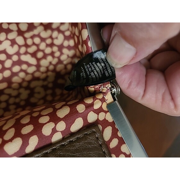 Fossil Key-Per Brown Floral Make Up/travel With Mirror Metal Snap 6.5"x4"x2" - Picture 9 of 9